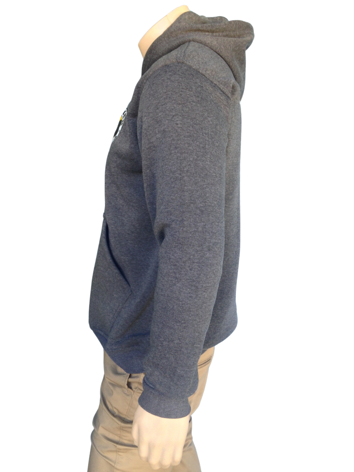 Hoodie Sweatshirt Fleece Tusker Beer Print Pocket Warm Made in Kenya Gray