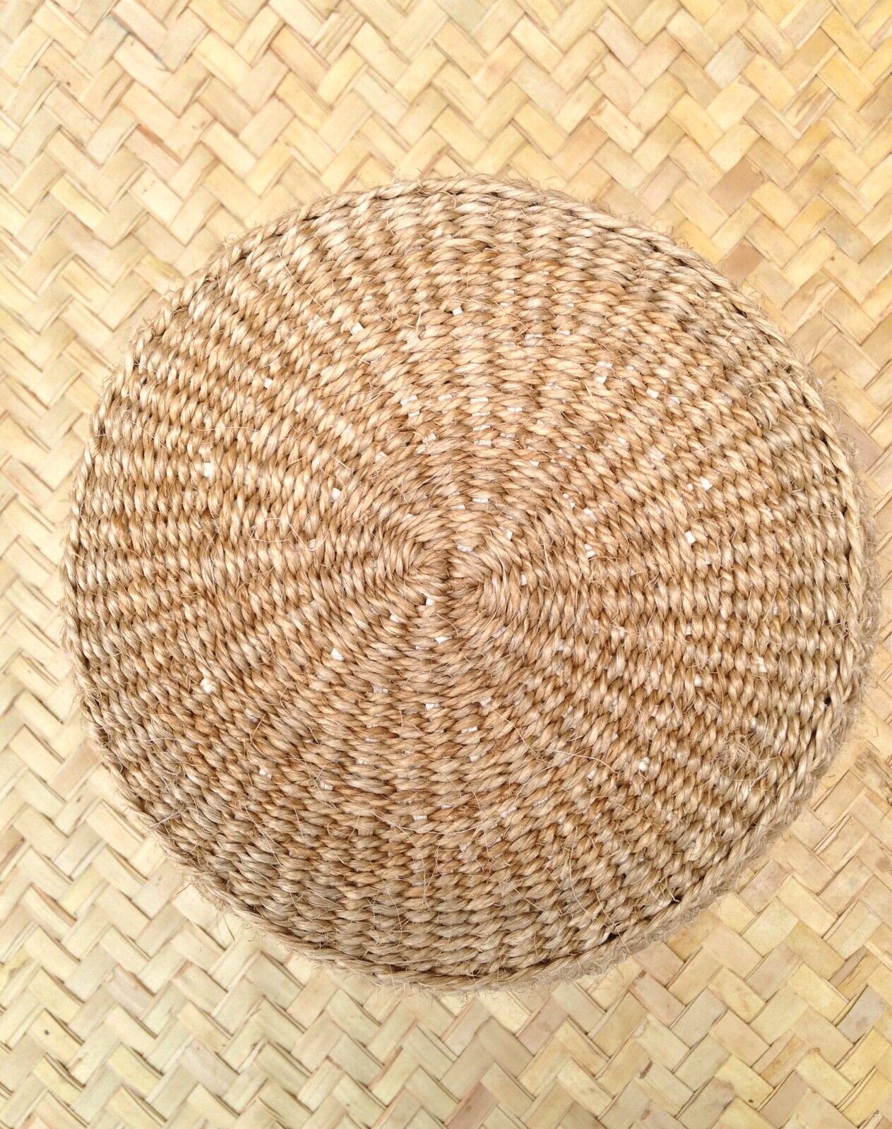 African Kiondo Basket Woven Sisal Storage Planter Kenyan Made Size 8 in /20.3 cm