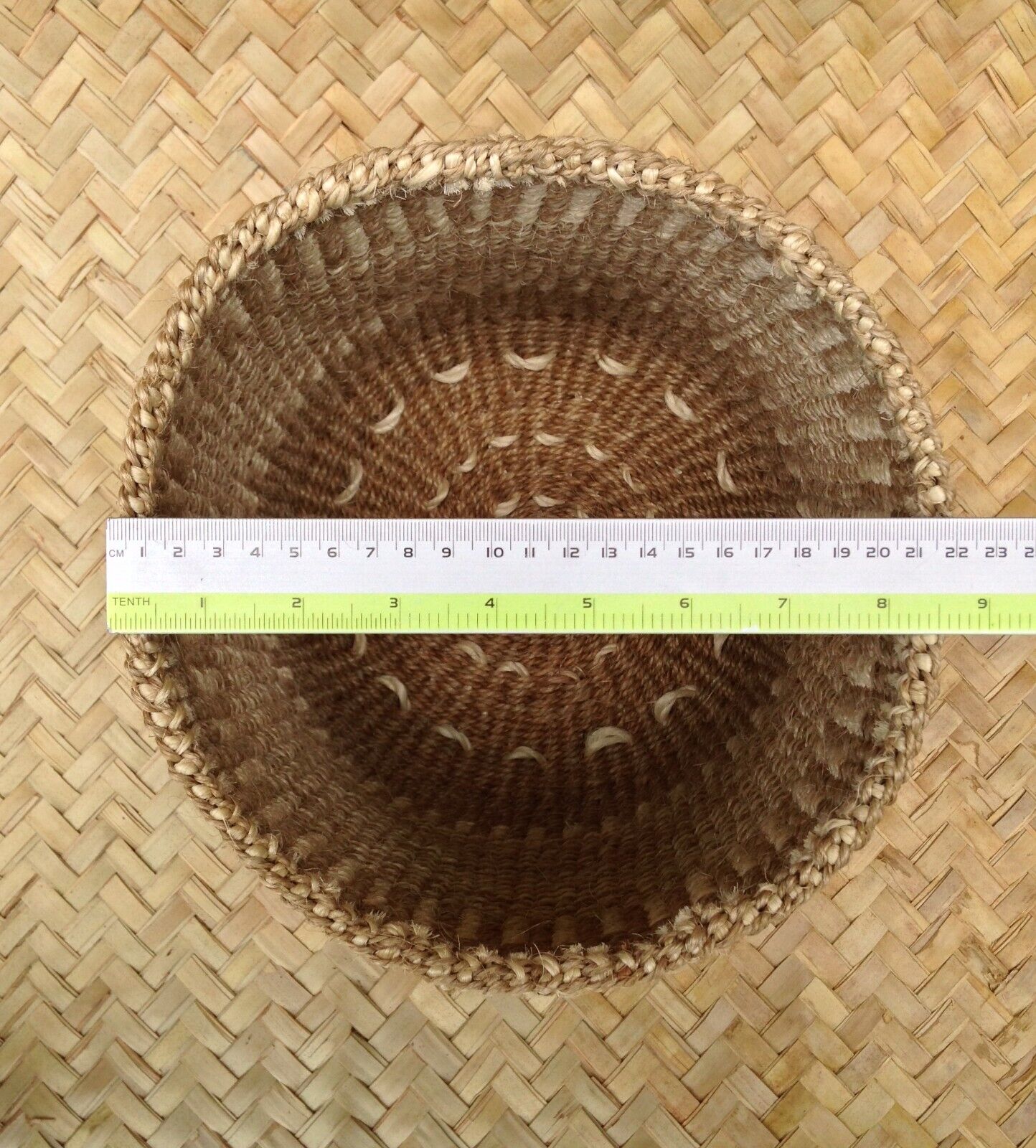 African Kiondo Basket Woven Sisal Storage Planter Kenyan Made Size 8 in /20.3 cm