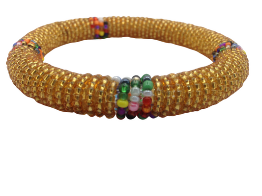 Wrist Band Bracelet Masai Beads Colorful African Unisex One Size Made in Kenya