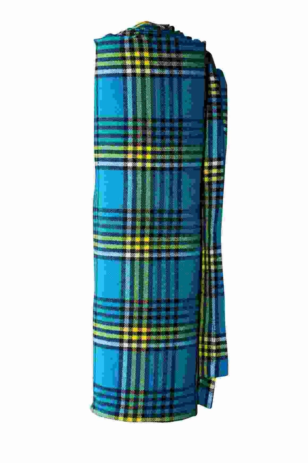 African Masai Maasai Shuka Blanket Shawl Scarf Sarong Kimono 59x79" Kenya Blue