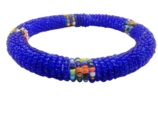 Wrist Band Bracelet Masai Beads Colorful African Unisex One Size Made in Kenya