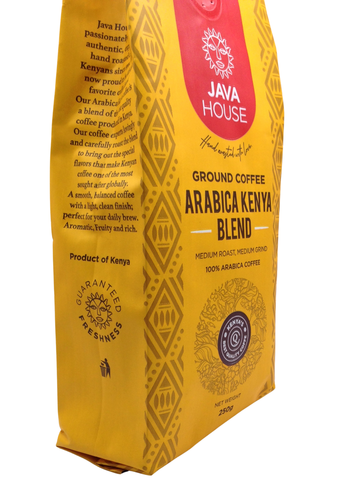 Ground Coffee 100% Arabica Kenya Blend Medium Roast Medium Grind 250g Hand Roast