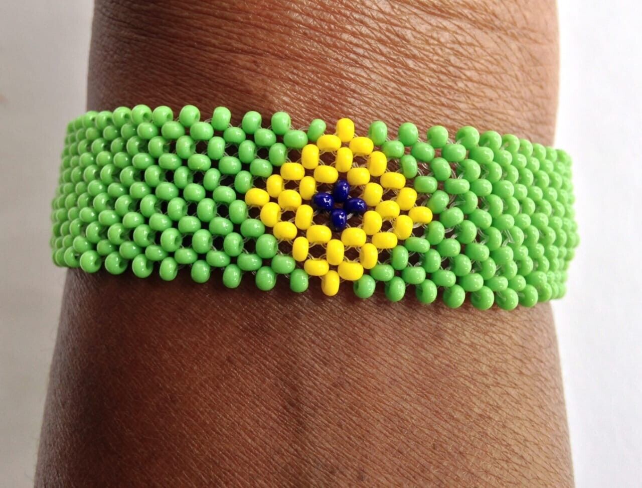 Wrist Band Bracelet Brazil National Flag FIFA World Cup Fan Men Large 8" 20.3cm