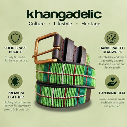 Handcrafted Maasai Belt - Classic Green