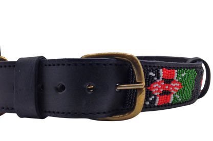 Handcrafted Maasai Dog Collar - Kenya Flag