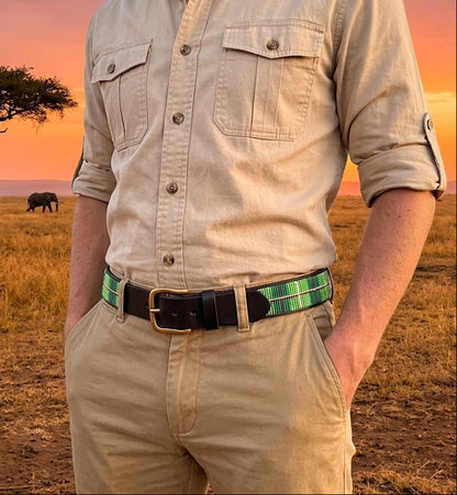 Handcrafted Maasai Belt - Classic Green