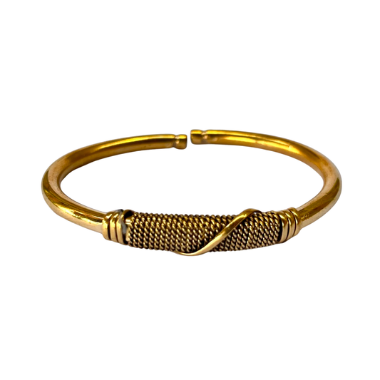 Brass Cuff Wrap Bracelet