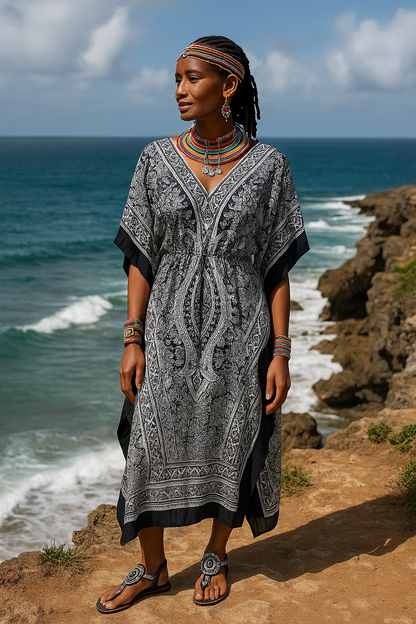 Kaftan Dress White