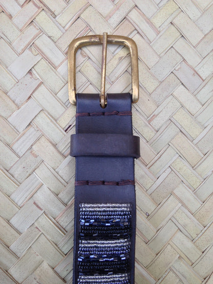 Handcrafted Maasai Belt - Neutral Colored Stripes