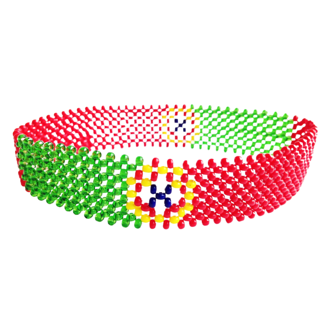 Wrist Band Bracelet Portugal National Flag FIFA World Cup Fan Men L 8" (20.3cm)