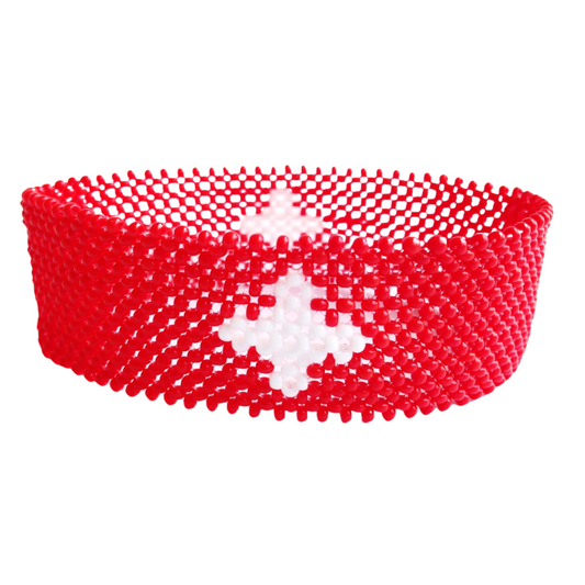 Wrist Band Bracelet Switzerland National Flag FIFA World Cup Fan Men L 8" 20.3cm