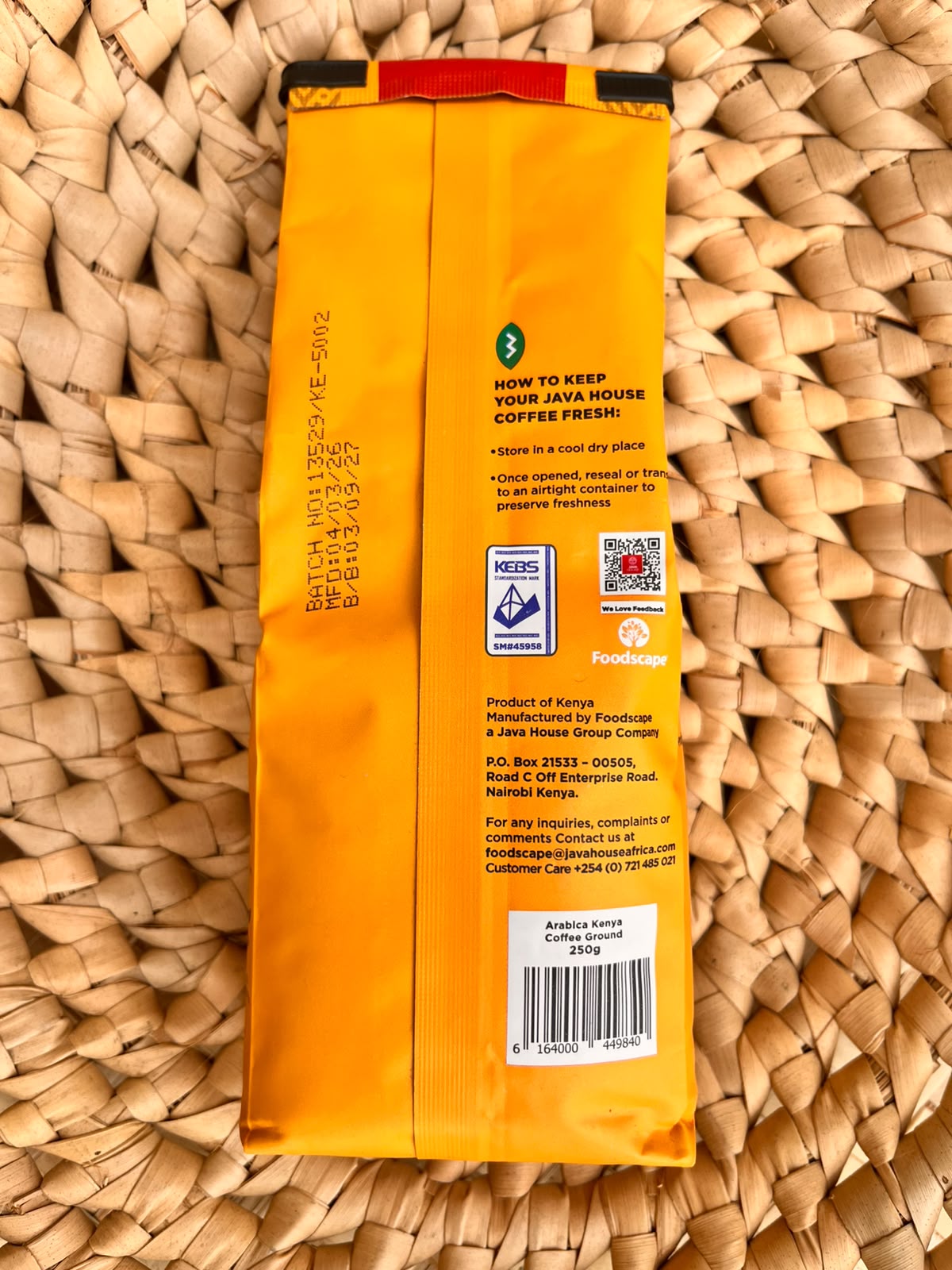 Java House Coffee 250g
