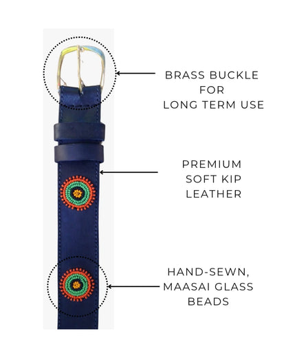 Handcrafted Maasai Belt - Colorful Circles