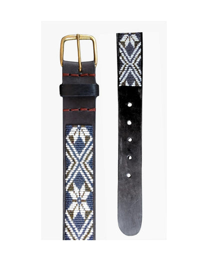 Handcrafted Maasai Belt - Black White Geometric
