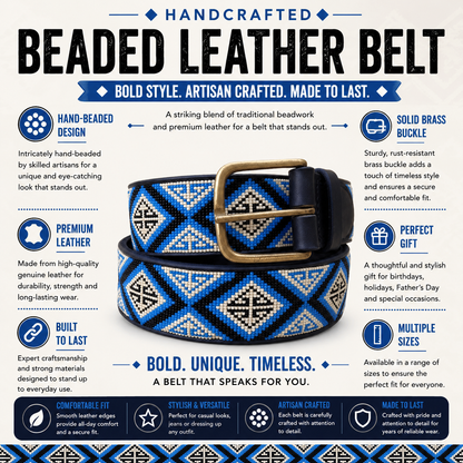 Handcrafted Maasai Belt - Aztec Tribal