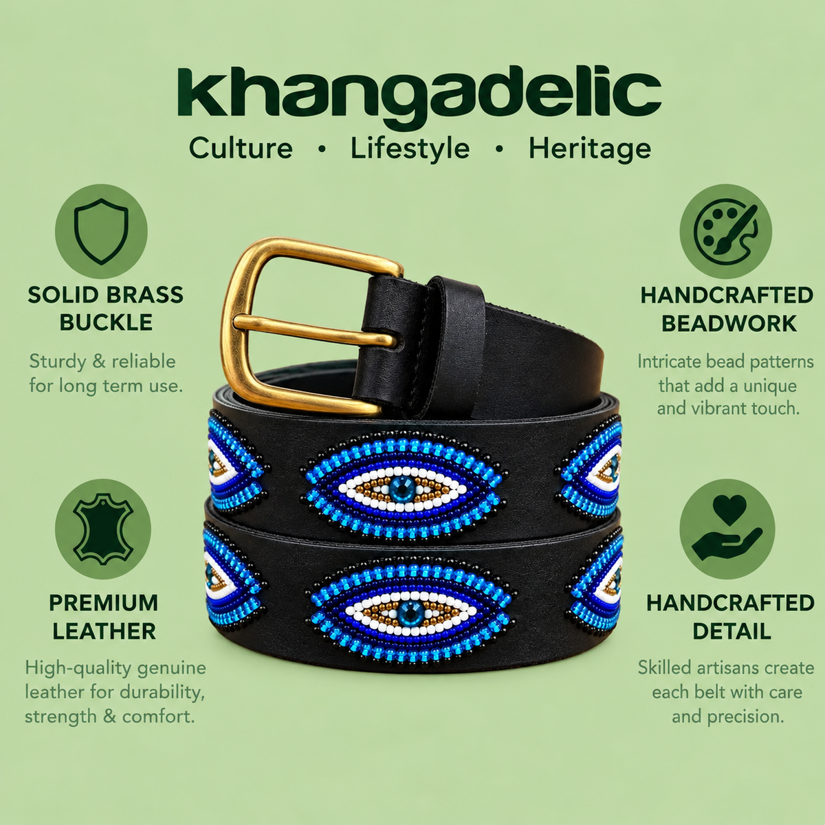Handcrafted Maasai Belt - Nazar Belt