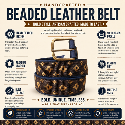 Handcrafted Maasai Belt - Brown Luxury