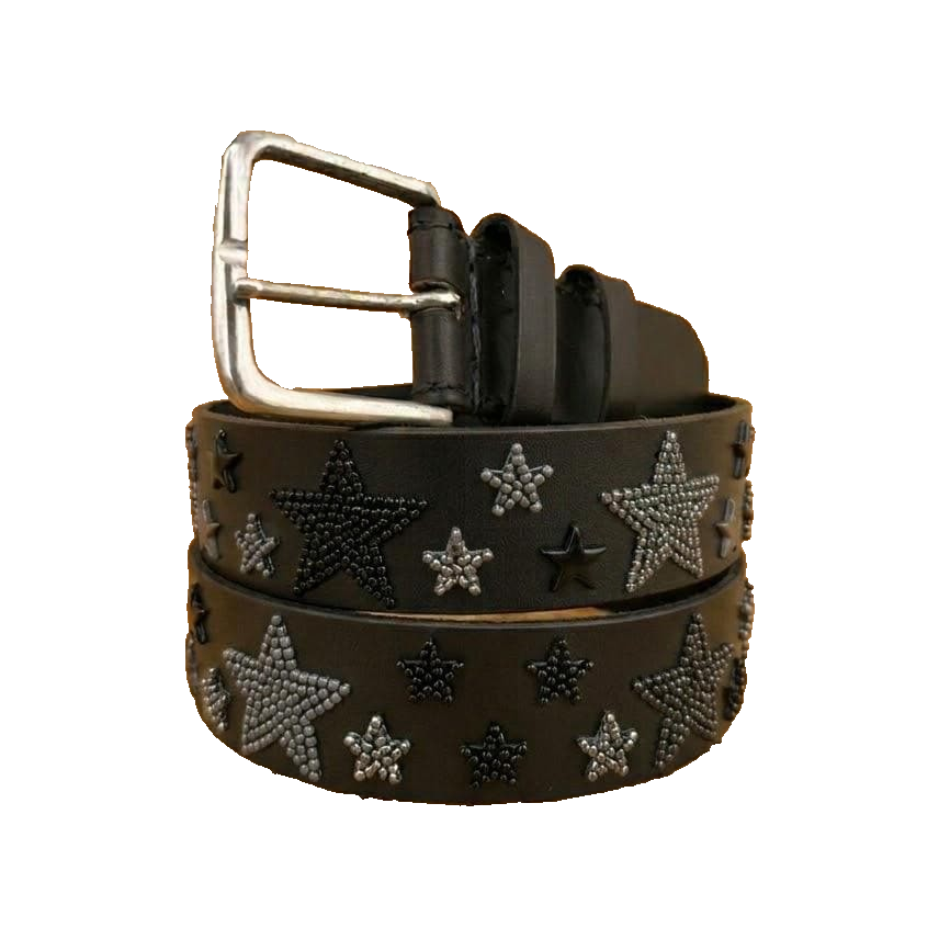 Handcrafted Maasai Belt - Black Stars