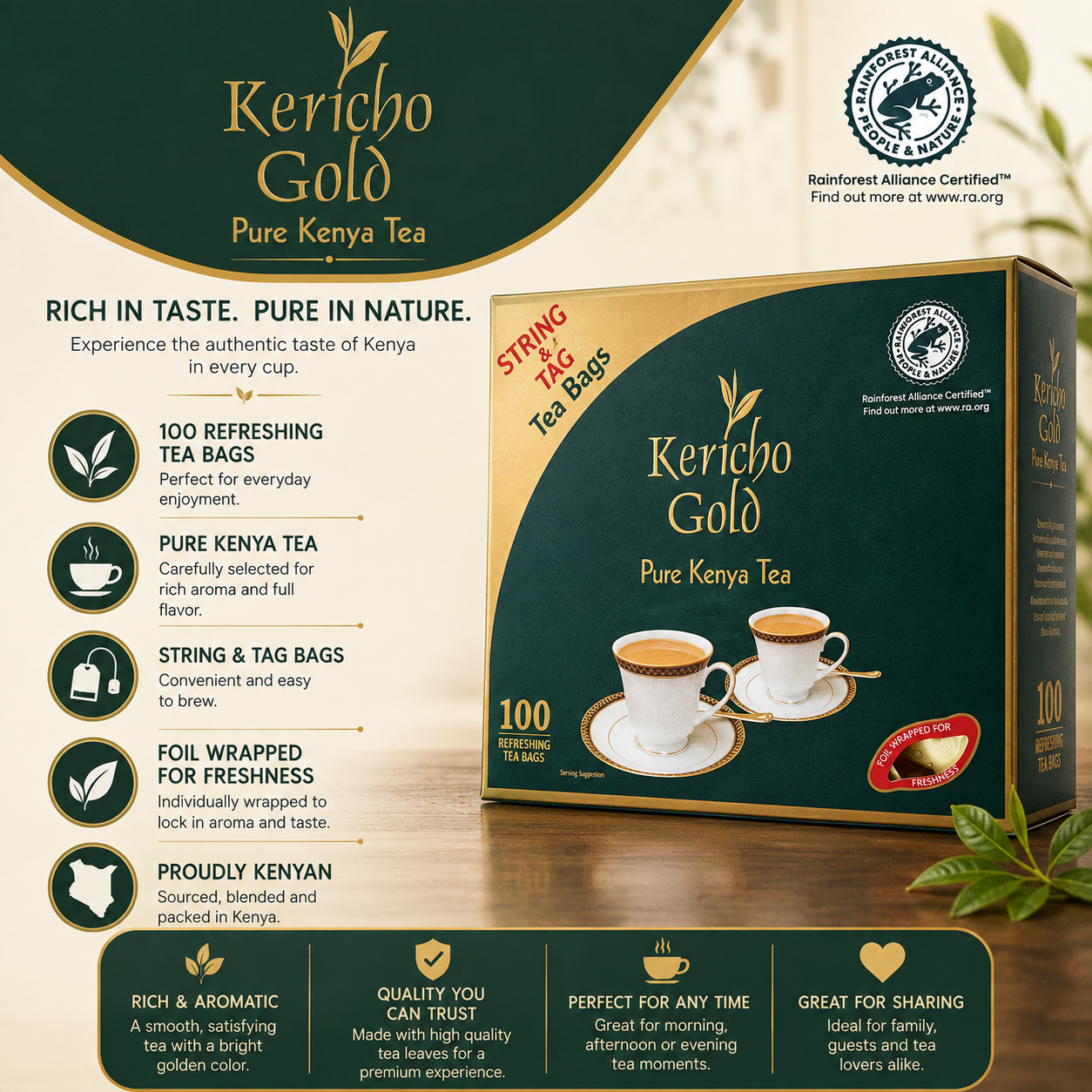 Kericho Gold Tea Bags 100