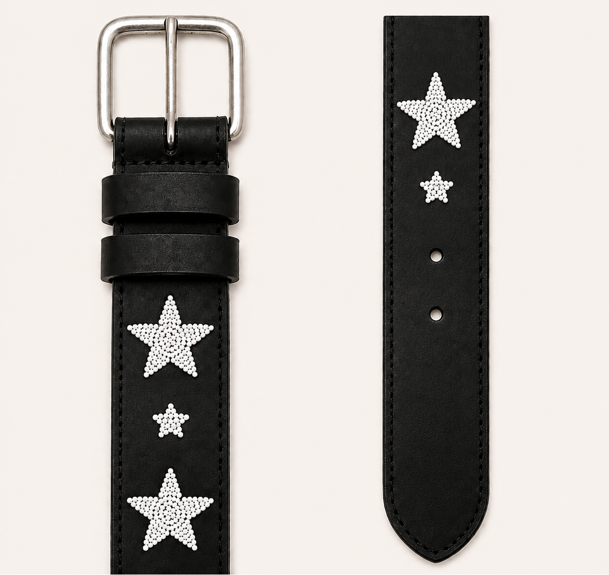 Handcrafted Maasai Belt - White Stars