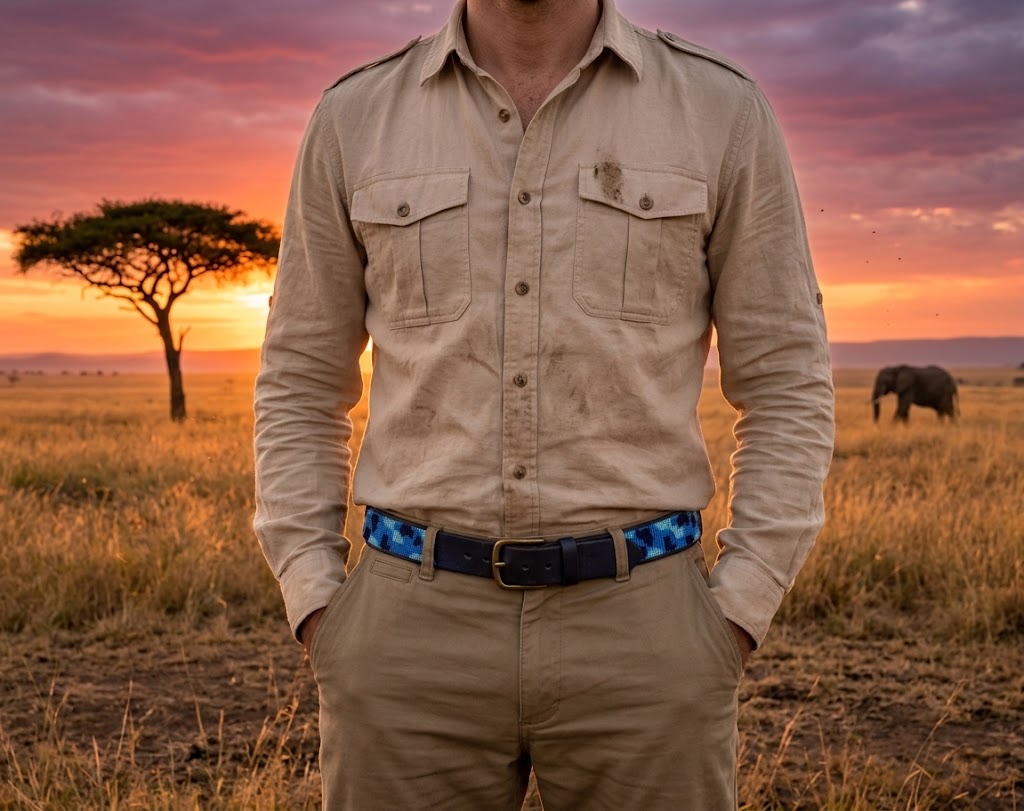 Handcrafted Maasai Belt - Blue Seas