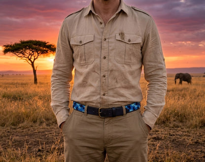 Handcrafted Maasai Belt - Blue Seas