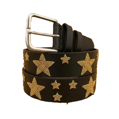 Handcrafted Maasai Belt - Gold Stars