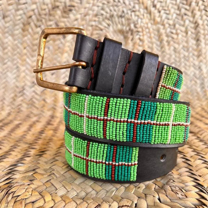 Handcrafted Maasai Belt - Classic Green