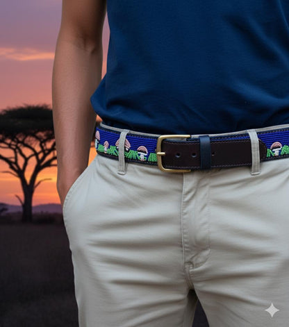 Handcrafted Maasai Belt - Mushrooms