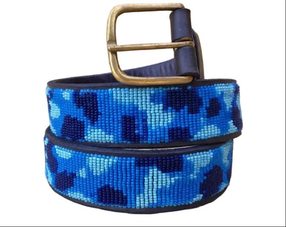 Handcrafted Maasai Belt - Blue Seas