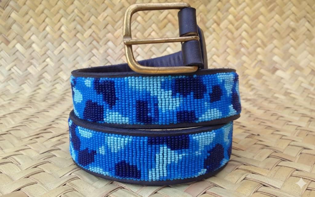Handcrafted Maasai Belt - Blue Seas