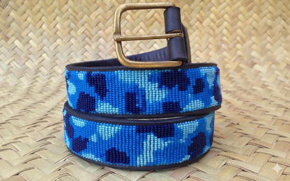 Handcrafted Maasai Belt - Blue Seas