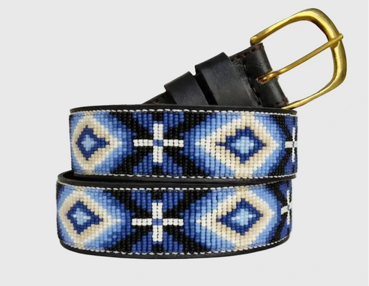 Handcrafted Maasai Belt - Native Blue