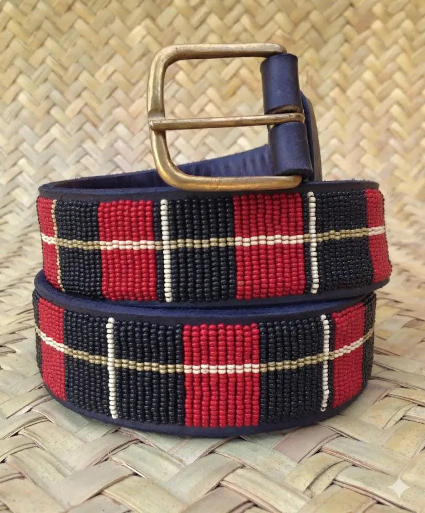Handcrafted Maasai Belt - Classic Red