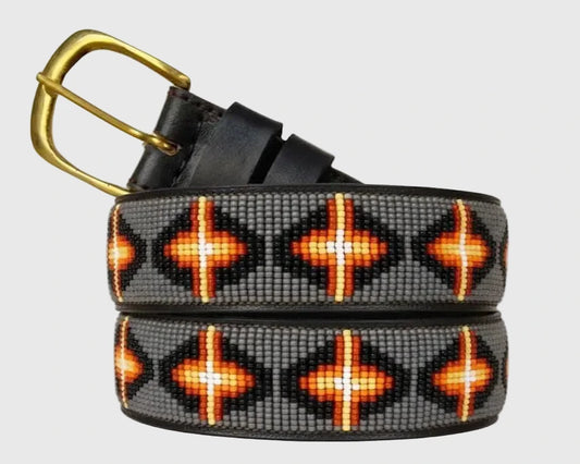 Handcrafted Maasai Belt - Modern Gray