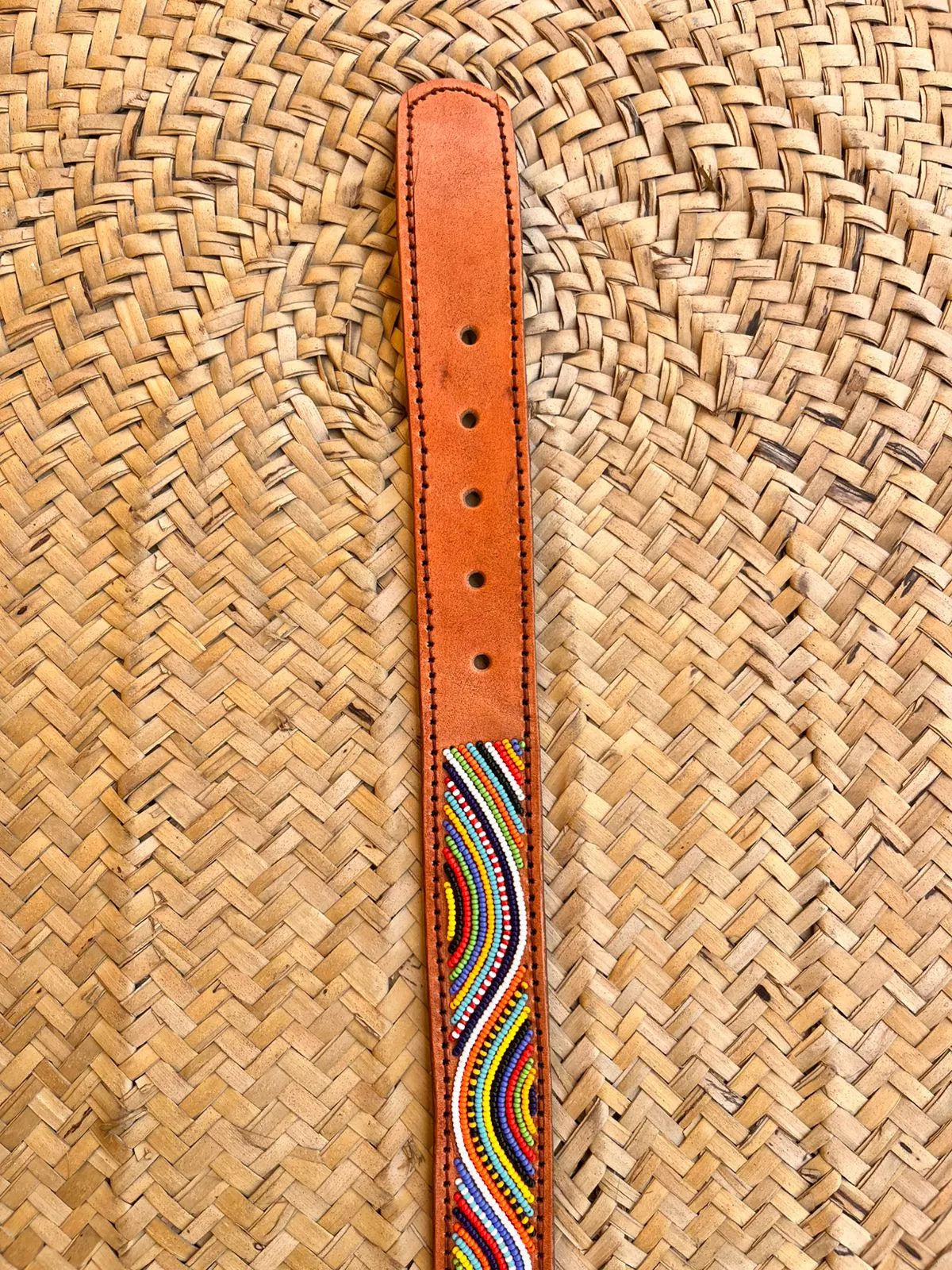 Handcrafted Maasai Belt - Multicolor Waves