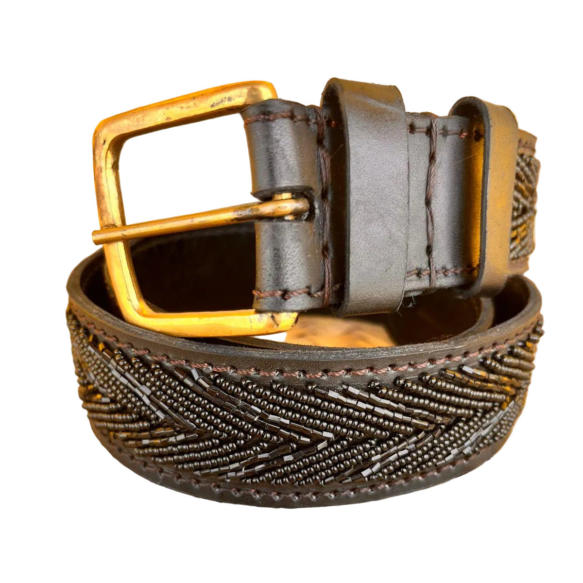 Handcrafted Maasai Belt - Black Arrows