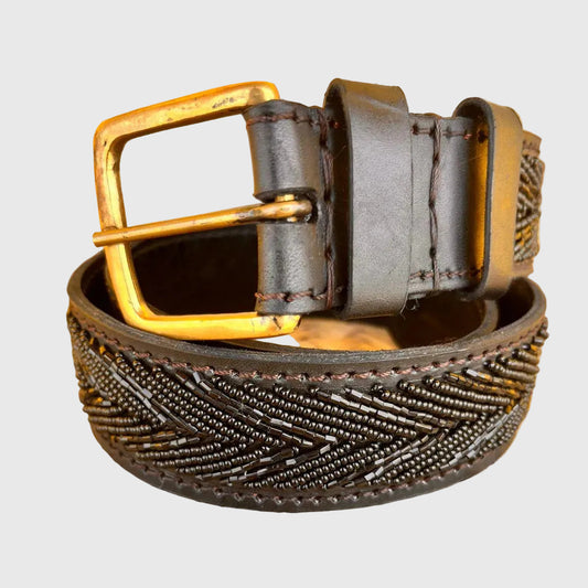 Handcrafted Maasai Belt - Black Arrows