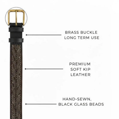 Handcrafted Maasai Belt - Black Arrows