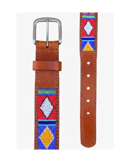 Handcrafted Maasai Belt - Colorful Geometric