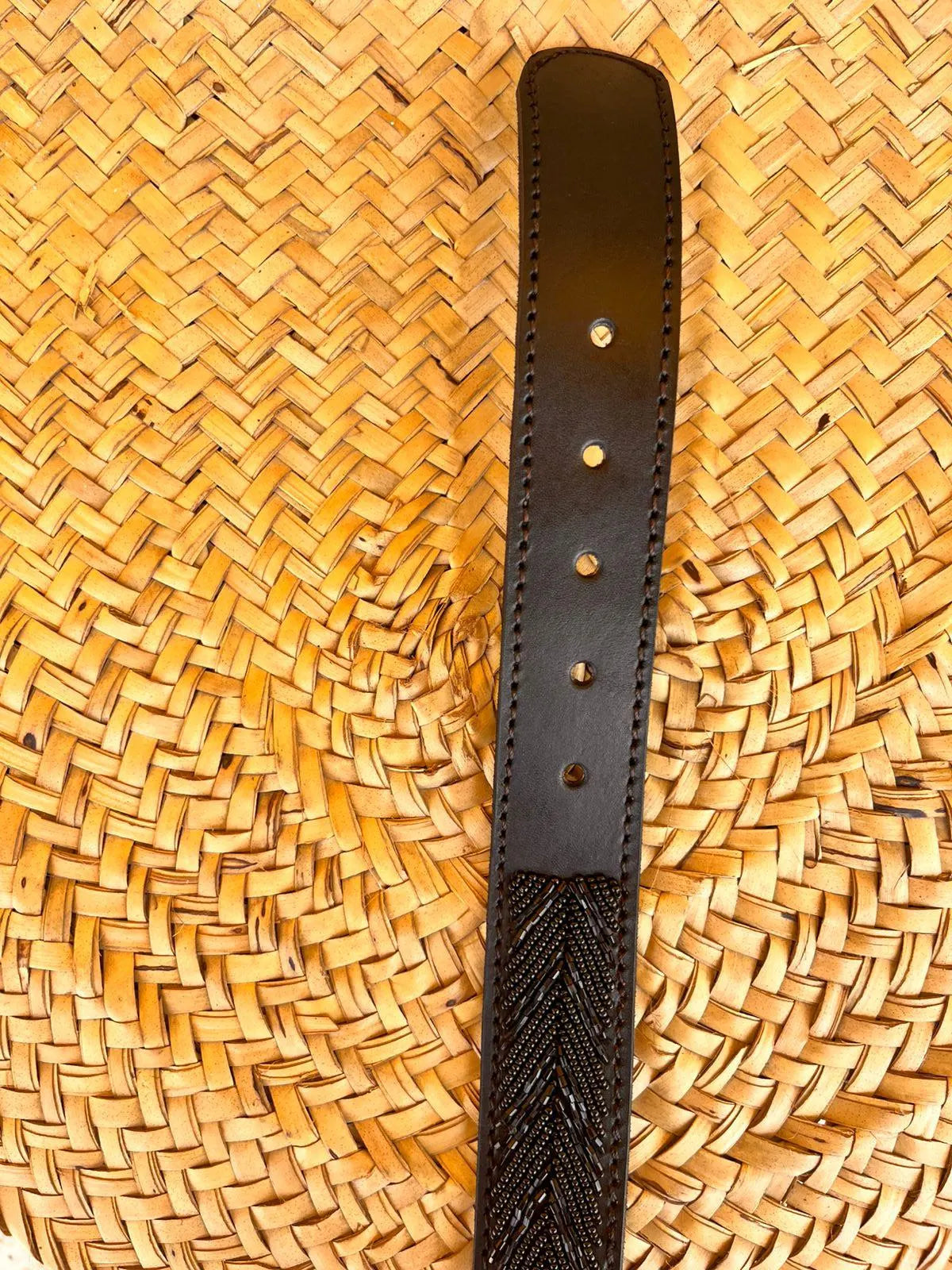 Handcrafted Maasai Belt - Black Arrows