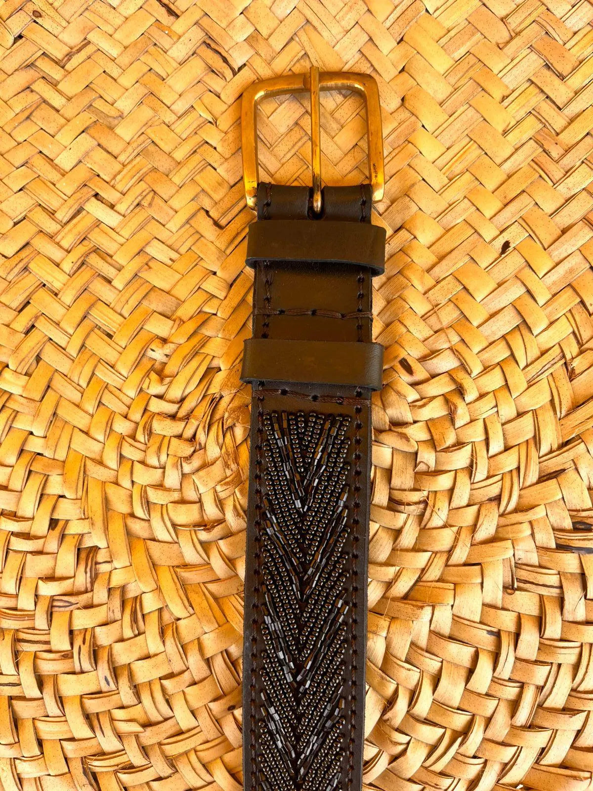 Handcrafted Maasai Belt - Black Arrows