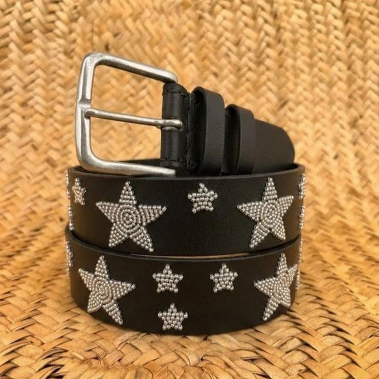 Handcrafted Maasai Belt - Silver Stars