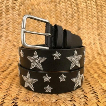 Handcrafted Maasai Belt - Silver Stars