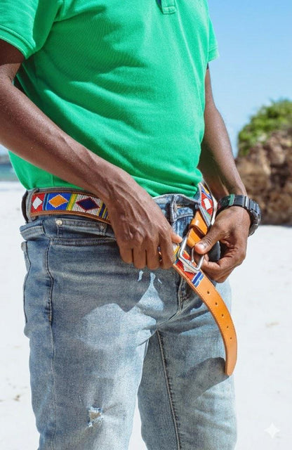 Handcrafted Maasai Belt - Colorful Geometric