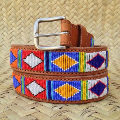 Handcrafted Maasai Belt - Colorful Geometric