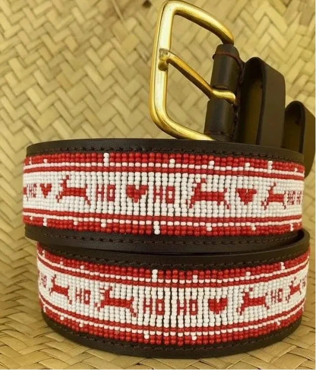 Handcrafted Maasai Belt - Red Reindeer
