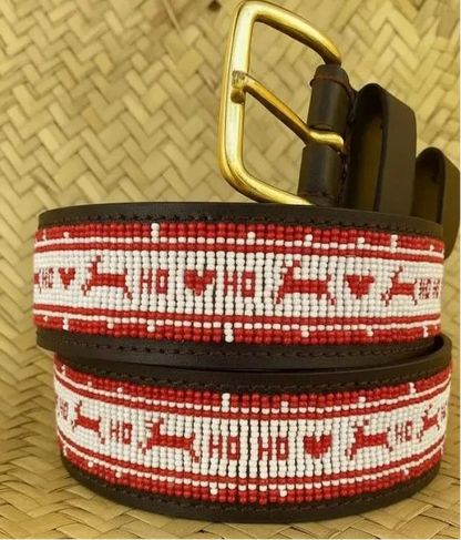 Handcrafted Maasai Belt - Red Reindeer
