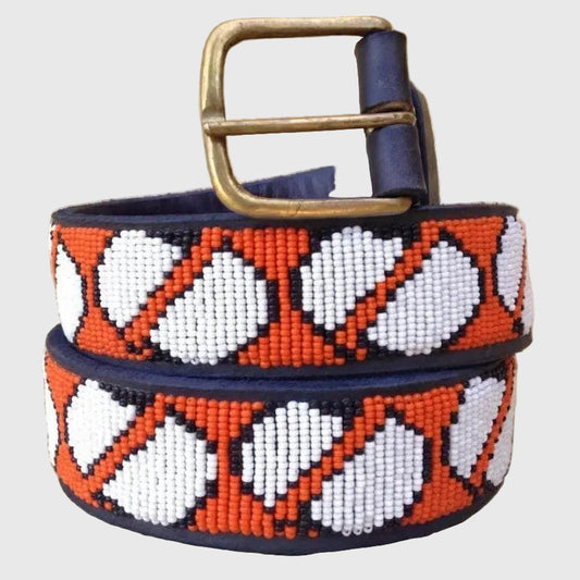 Handcrafted Maasai Belt - Orange Special